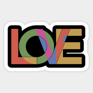 Love - Overlapping Letters. Sticker